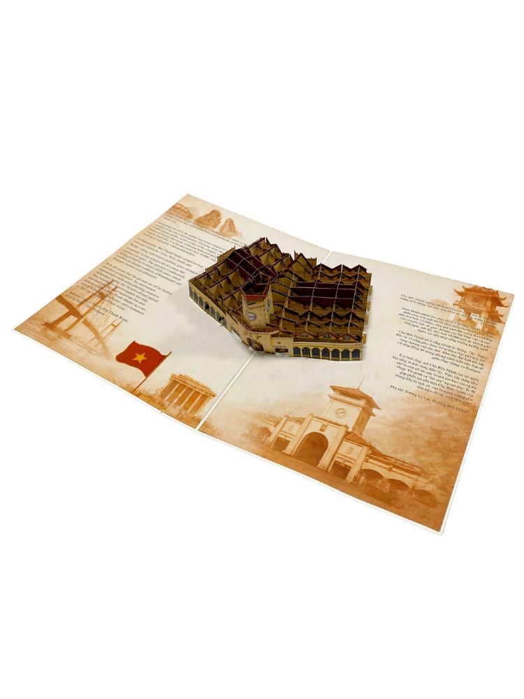 Thiệp pop up Chợ Bến Thành - Ảnh 4