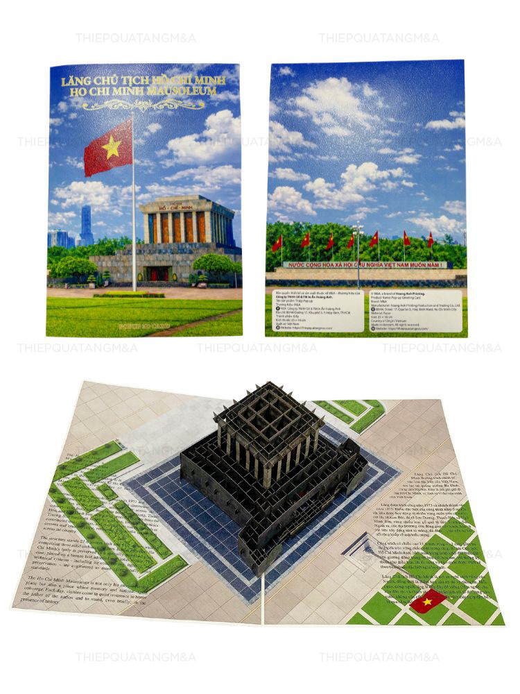 Thiệp pop up Lăng Chủ tịch Hồ Chí Minh