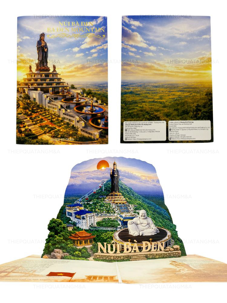 Thiệp pop up Núi Bà Đen