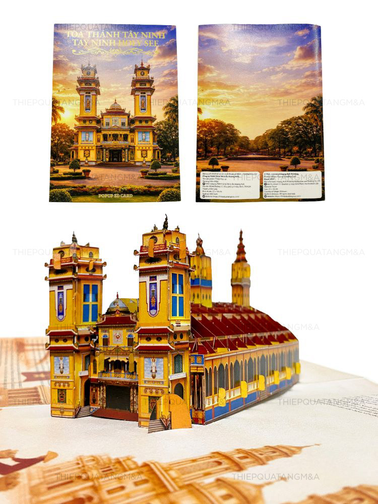 Thiệp pop up Tòa Thánh Tây Ninh