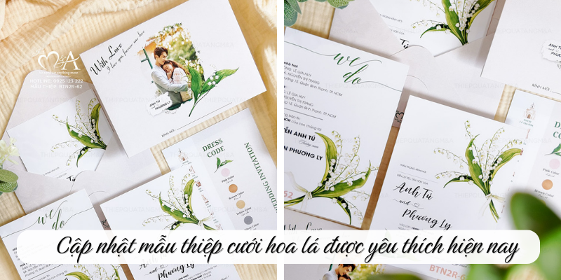 Cập nhật mẫu thiệp cưới hoa lá được yêu thích hiện nay