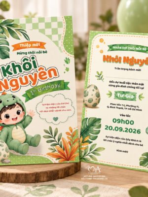 TTN-BTĐ1RL-02 Thiệp thôi nôi mã TTN-BTĐ1RL-02