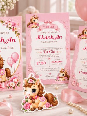 TTN-BTĐ2RL-02 Thiệp thôi nôi mã TTN-BTĐ2RL-02