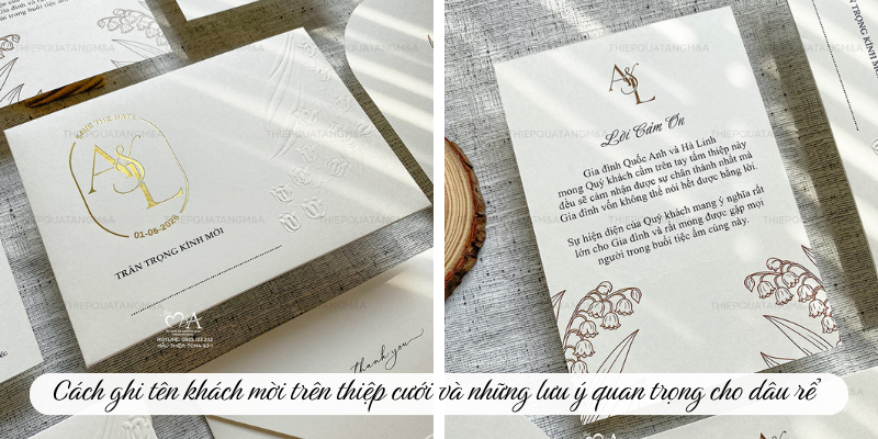 Cách ghi tên khách mời trên thiệp cưới và những lưu ý quan trọng cho dâu rể