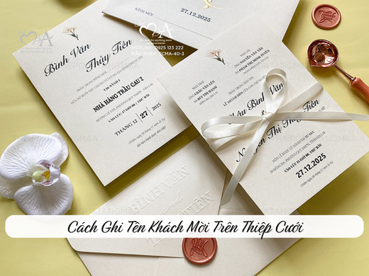 cách ghi tên khách mời trên thiệp cưới