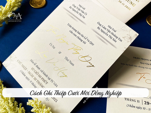 Cách ghi thiệp cưới mời đồng nghiệp