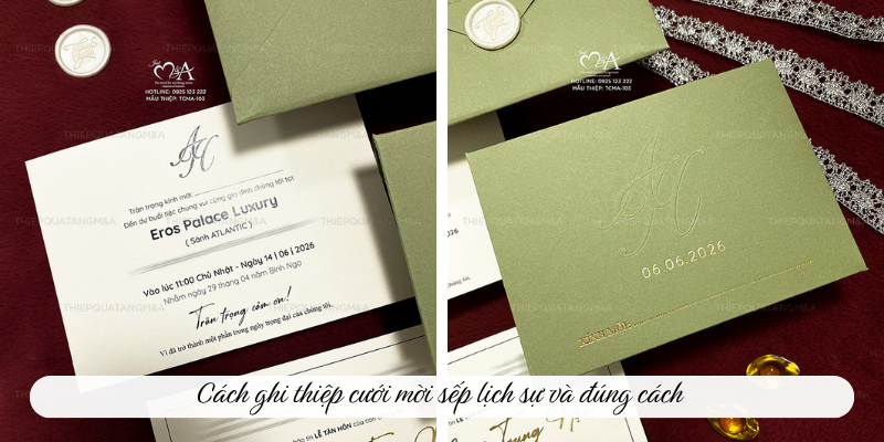 Cách ghi thiệp cưới mời sếp lịch sự và đúng cách