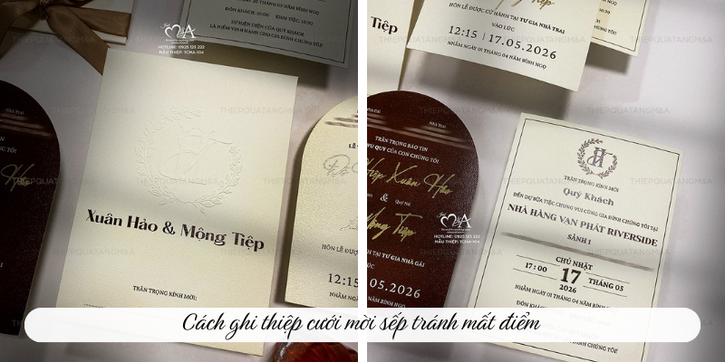 Cách ghi thiệp cưới mời sếp tránh mất điểm