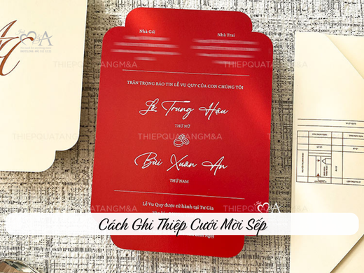 cách ghi thiệp cưới mời sếp