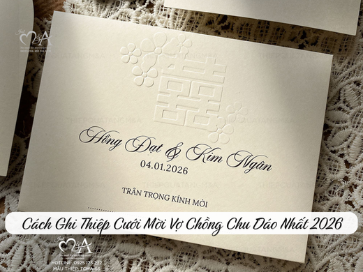 Cách ghi thiệp cưới mời vợ chồng
