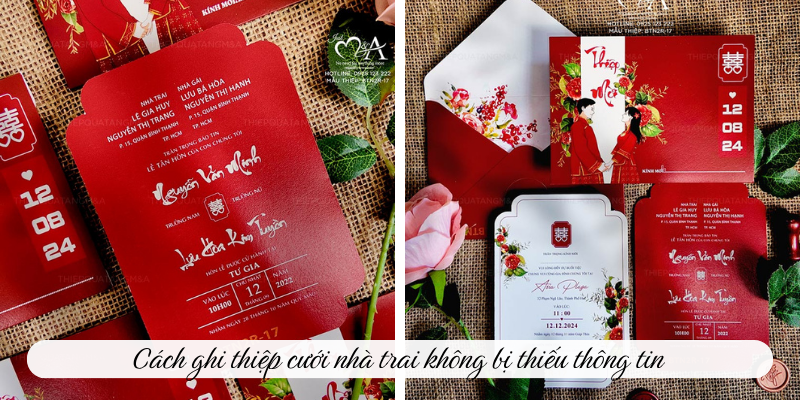 Cách ghi thiệp cưới nhà trai không bị thiếu thông tin