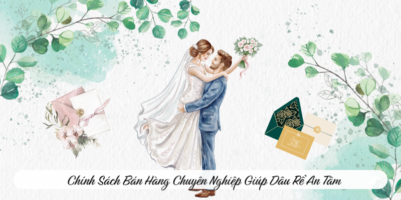 Chính sách bán hàng chuyên nghiệp giúp dâu rể an tâm