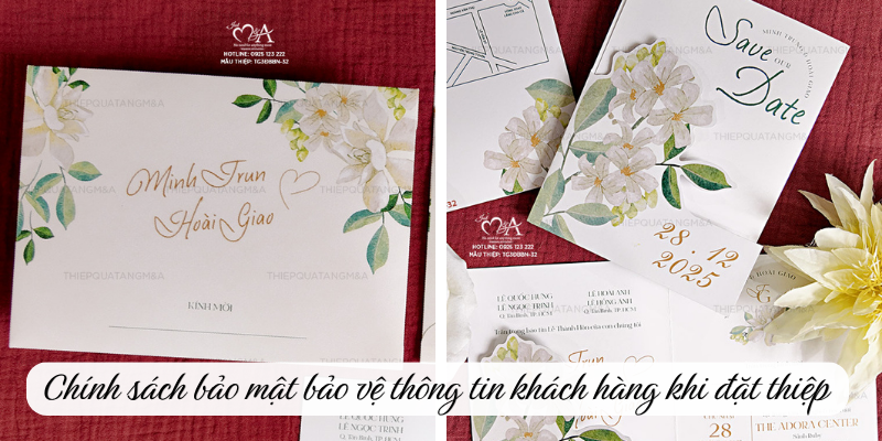 Chính sách bảo mật bảo vệ thông tin khách hàng khi đặt thiệp