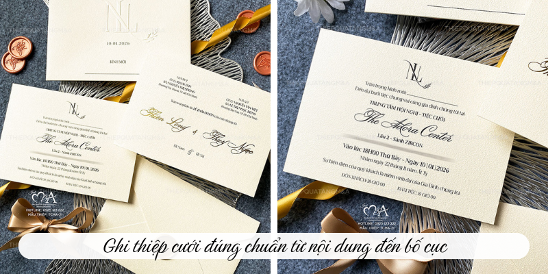 Ghi thiệp cưới đúng chuẩn từ nội dung đến bố cục