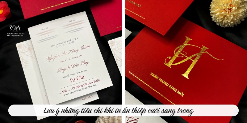 Lưu ý những tiêu chí khi in ấn thiệp cưới sang trọng