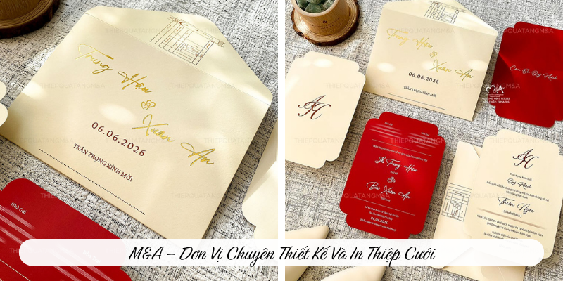 M&A – Đơn vị chuyên thiết kế và in thiệp cưới