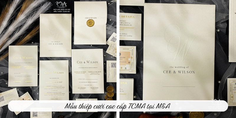 Mẫu thiệp cưới cao cấp TCMA tại M&A