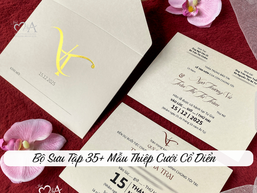mẫu thiệp cưới cổ điển