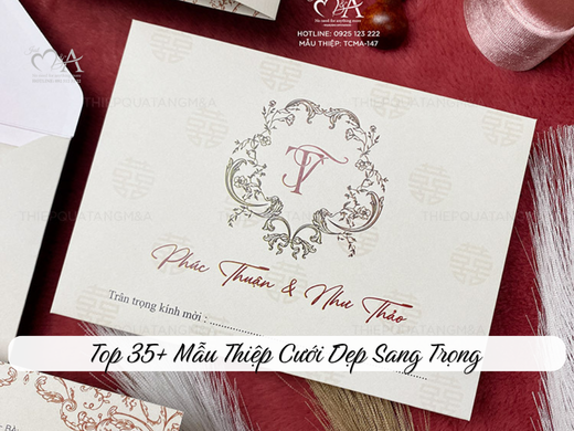 mẫu thiệp cưới sang trọng đẹp