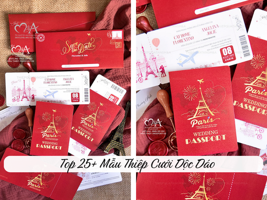 mẫu thiệp cưới độc đáo