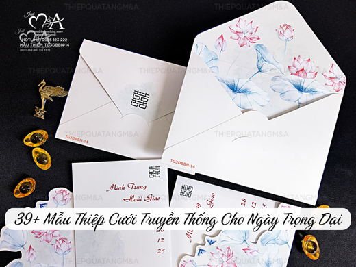 Mẫu thiệp cưới truyền thống