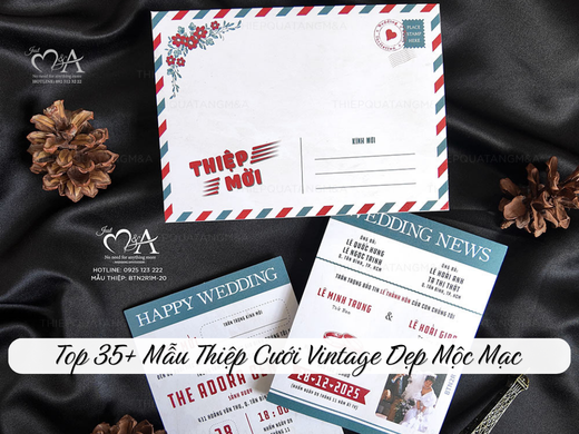 Mẫu thiệp cưới vintage