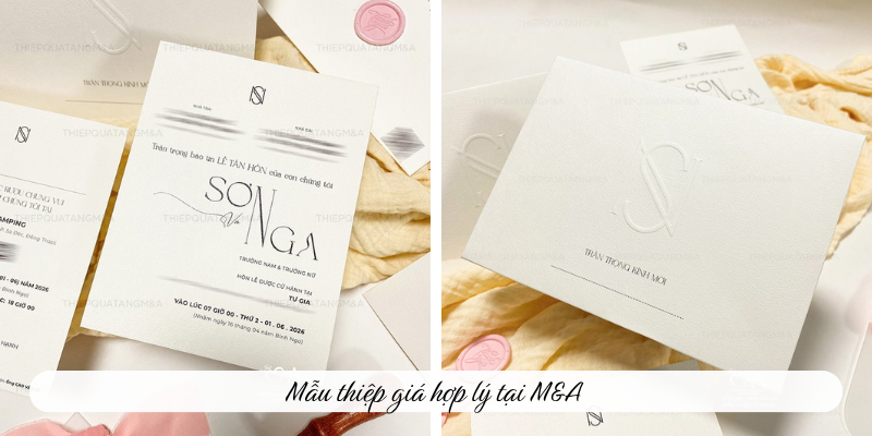 Mẫu thiệp giá hợp lý tại M&A