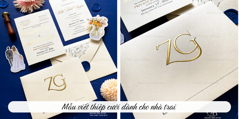 Mẫu viết thiệp cưới dành cho nhà trai