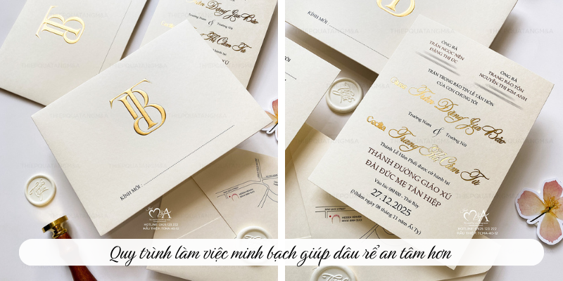 Quy trình làm việc minh bạch giúp dâu rể an tâm hơn
