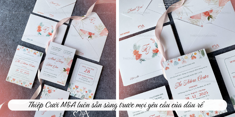 Thiệp Cưới M&A luôn sẵn sàng trước mọi yêu cầu của dâu rể