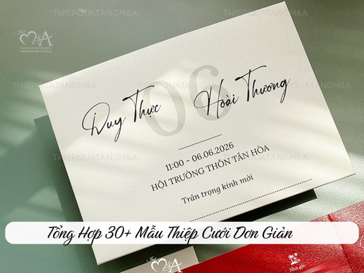 Thiệp cưới đơn giản