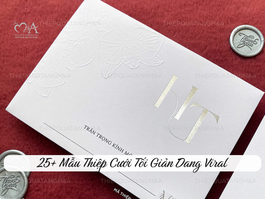 Thiệp cưới tối giản