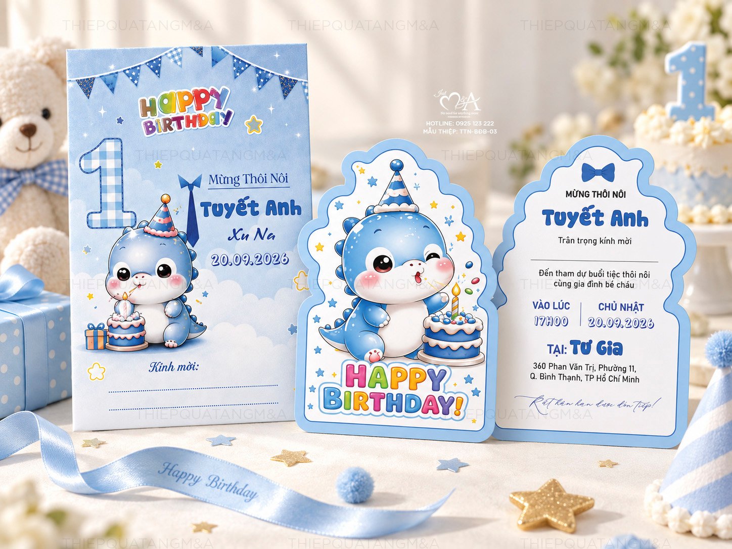 Thiệp thôi nôi mã TTN BĐB 04