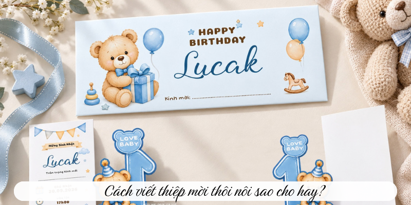 Cách viết thiệp mời thôi nôi sao cho hay? 