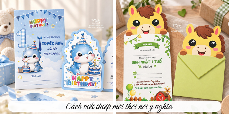 Cách viết thiệp mời thôi nôi ý nghĩa 