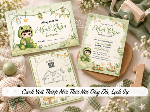 Cách viết thiệp mời thôi nôi